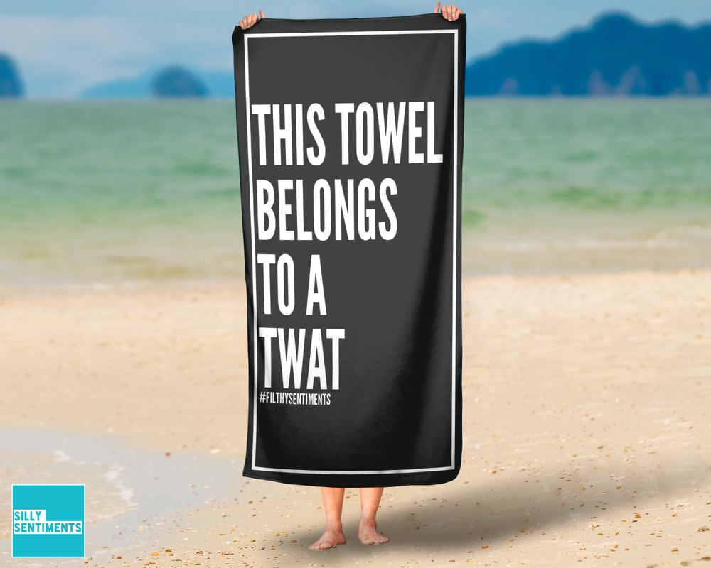 Belongs To A Twat Black Towel #1 image